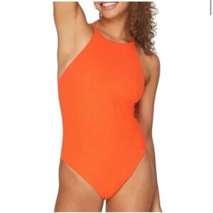 NWT Andie The Asbury Rib One Piece Swimsuit in Sire